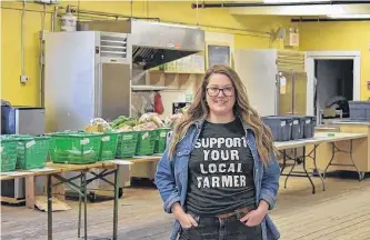  ?? JENN HOEGG • SALTWIRE NETWORK ?? Lindsay Clowes, manager of the WFM2GO program, says the Wolfville Farmers' Market is a vital part of the community. Its online ordering and weekly delivery service are even more valuable now.