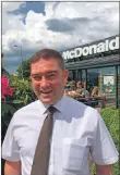  ??  ?? Sean Forbes started his career with McDonald’s in Fort William 20 years ago.