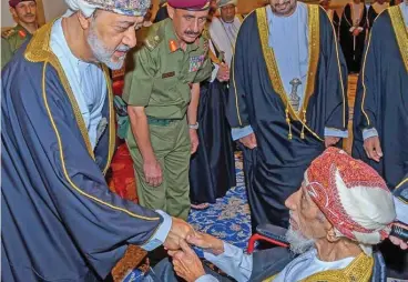  ?? ?? Sheikh Hilal bin Salim al Rawahi with His Majesty Sultan Haitham bin Tarik