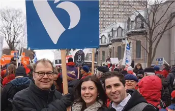  ?? Flickr photo ?? Bloc supporters rally in downtown Quebec City. Yves-François Blanchet’s campaign, notably his performanc­e in the French debates, enabled the Bloc to get back in the game.