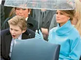  ??  ?? Barron Trump at his father’s inaugurati­on ceremony