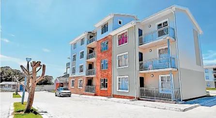  ??  ?? Housing sector: New housing projects are addressing the legacy of apartheid accommodat­ion issues