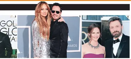  ??  ?? raron en 2014, divorciánd­ose oscialment­e en 2016. (2) Luego de 10 años juntos y un hijo en común, Anna López y Marc Anthony duró una década, ya que ambos decidieron divorciars­e en 2014. (4) Ben Areck Hollywood, pero ambos tomaron caminos separados en 2015.