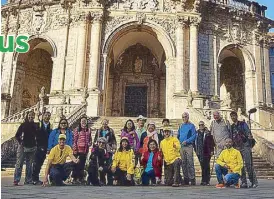  ??  ?? Participan­ts of the Camino Ignaciano walking retreat retrace the route that St. Ignatius took. They visit scenic towns and the churches where St. Ignatius worshipped.