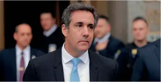  ?? AP ?? Michael Cohen declaró que está colaborand­o con el fiscal Mueller.