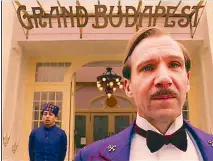  ??  ?? Are you being served?: Ralph Fiennes is the suave M. Gustave in Wes Anderson’s latest, The Grand Budapest Hotel.