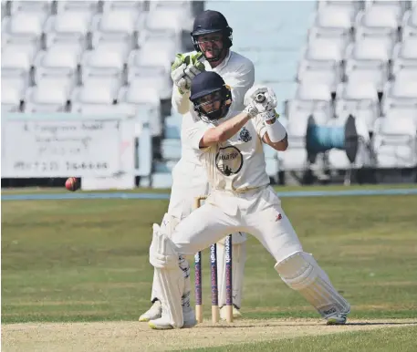  ?? ?? Scarboroug­h batter Breidyn Schaper steered his side to 183-8 in the home win against Sessay on Saturday PHOTO BY SIMON DOBSON