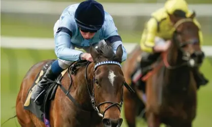  ?? ?? William Buick rides Cachet to success in the Nell Gwyn Stakes at Newmarket. Photograph: Alan Crowhurst/Getty Images