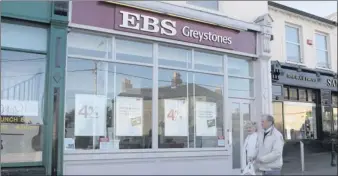  ??  ?? EBS Greystones where the attempted robbery took place.
