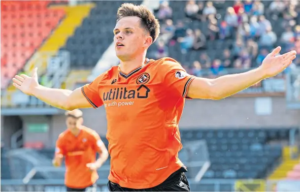  ??  ?? Lawrence Shankland has made a blistering start to life as a Dundee United player with five goals in the opening two league games.