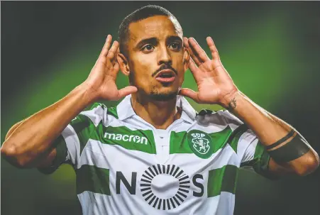  ?? PATRICIA DE MELO MOREIRA/AFP VIA GETTY IMAGES FILES ?? The addition of right back Bruno Gaspar from Portugal's Sporting CP will solidify the Whitecaps' back four this season, says J.J. Adams. The team has shown major growth since last season, according to coach Marc Dos Santos.