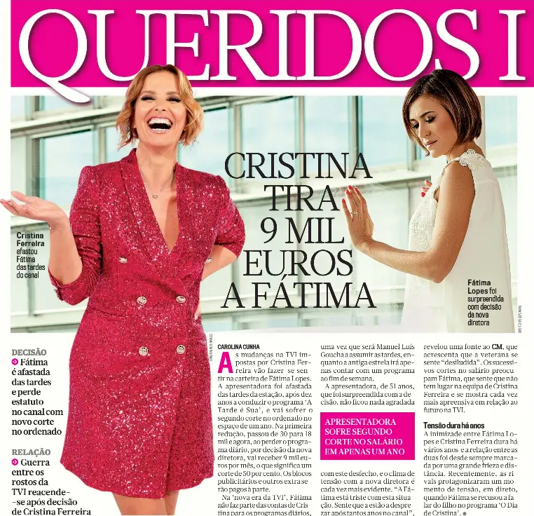 Novas Mudancas Na Tvi Impostas Por Cristina Ferreira Vao Se Fazer Sentir No Valor Que Fatima Lopes Recebe Pressreader