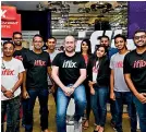  ??  ?? iflix Sri Lanka team with Global COO Marc Barnett (centre) and Sri Lanka Country Manager Shadwell Weerasingh­e (third from left)