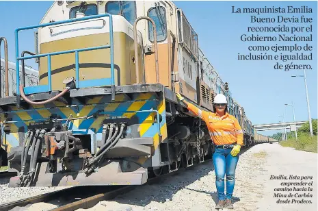  ?? JOSé PUENTE ?? Emilia, lista para emprender el camino hacia la Mina de Carbón desde Prodeco.