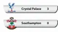 ??  ?? LONDON: Crystal Palace Southampto­n 3