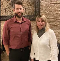  ?? ?? Colin Evanson, left, of Chippewa Valley was named the Macomb County Division 1Coach of the Year, and Annie Michol of De La Salle Collegiate was named the Division 2 Coach of the Year.