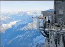  ??  ?? GLASS EYRIE: From the cube one has a breath-taking view over the Alps