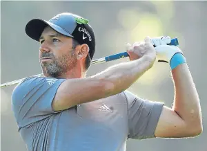  ?? Getty. ?? Sergio Garcia gets in some practice at Augusta National yesterday.