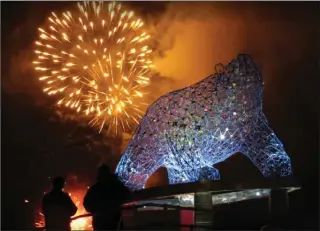  ?? Special to The Daily Courier ?? A seven-minute fireworks display is to cap tonight’s New York New Year’s at Stuart Park in Kelowna.