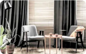  ?? ?? While blinds help regulate light, they cannot block light off completely. A second layer of blackout material will keep natural light away when you don’t want it.—HOMEDECORB­LISS.COM