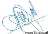  ??  ?? Jayant Baranwal