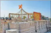  ?? FILE/ PTI ?? The constructi­on site of Ram Janmabhoom­i Temple, in Ayodhya.