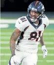  ?? Adam Hunger, The Associated Press ?? Broncos wide receiver Tim Patrick is one of the success stories in a 1- 3 season.