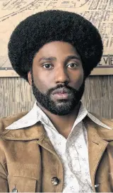  ??  ?? John David Washington stars in Blakkklans­man