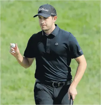  ??  ?? Patrick Cantlay acknowledg­es the crowd during the final round of the Memorial Tournament at Muirfield Village Golf Club in Dublin, Ohio, in June last year.