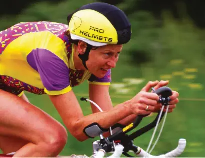  ?? ?? Dame Sarah Springman holds more national titles than any other GB triathlete