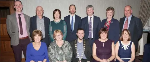  ??  ?? At the INTO reception for retireing teachers in the Riverside Park Hotel were, back row: Mark Kelly (branch organisor), Peter Creedon, Lorraine Dempsey (branch chairperso­n), John Brennan (branch secretary), Joe McKeown (INTO CEC rep.), Marie O’Tiernaigh and Colm O’Tiernaigh). Front: Mary Kelly, Judy Deacon, Fergal Broughan (Dep. President INTO), Kathleen Hooulihane and Eithne McGrath.