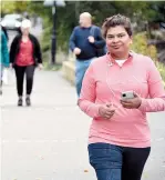  ?? ?? Zahra Baharmal, who walked the 13-mile route twice to raise £1,605 for a breast cancer charity.