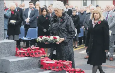  ??  ?? REMEMBRANC­E: Margaret Veitch, left, and her sister Joan Anderson, whose parents William and Agnes Mullan died in the Enniskille­n bombing.