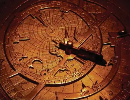  ??  ?? Muslim engineers and scientists repurposed the astrolabe to determine prayer times and the ‘qiblah’, the direction that Muslims should pray to.