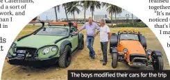  ??  ?? The boys modified their cars for the trip
The Grand Tour Presents: A Massive Hunt launches Friday December 18 on Amazon Prime Video.