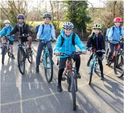  ?? ?? ON YOUR BIKES: Year 6 enjoying Bikeabilit­y at Hawthorns Primary School Picture: Stewart Turkington