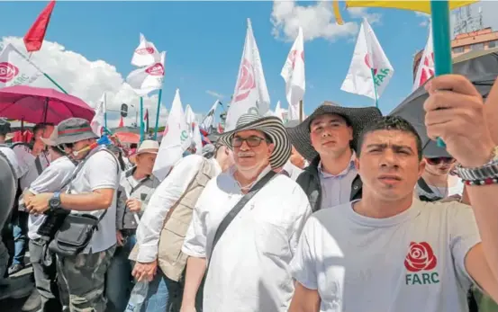  ?? FOTO ESTEBAN VANEGAS ?? En Medellín, Rodrigo Londoño también pidió más garantías de seguridad para los exfarc (Noviembre 2019).