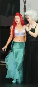  ?? ?? Clodagh Sweeney as Ariel with Brenda Swift as Queen Ursula.