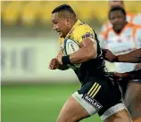  ??  ?? Vince Aso, left, with Ardie Savea, and Ngani Laumape, right, have been outstandin­g for the Hurricanes in Super Rugby this season.