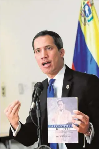  ?? REUTERS ?? El presidente interino de Venezuela, Juan Guaidó, en diciembre