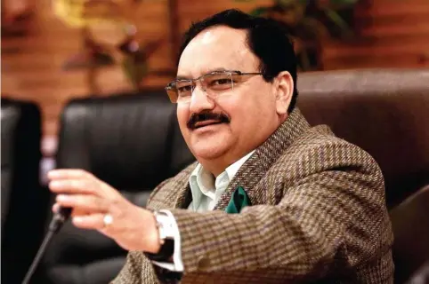  ??  ?? Union minister of Health, JP Nadda