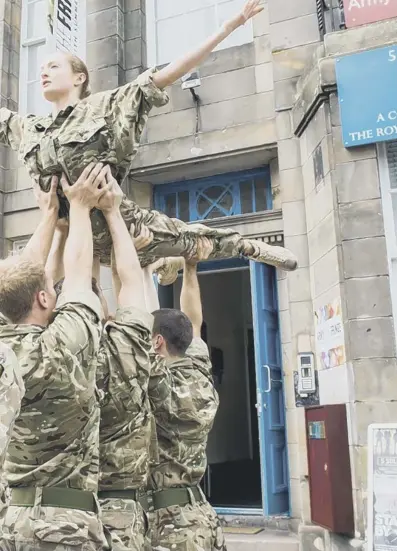  ??  ?? from 5 SOLDIERS at the opening of Army@thefringe – the army’s first ever Fringe venue.