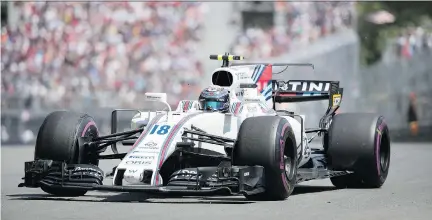  ?? ALLEN McINNIS ?? Montreal’s Lance Stroll placed ninth at the Canadian Formula One Grand Prix on Sunday, gaining his first two points in the standings.