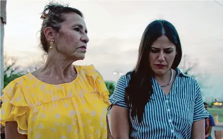  ?? Courtesy of HBO ?? Director Iliana Sosa, right, talks to her mother, Maria, about their experience­s on both sides of the U.s.-mexico border in “La Frontera.” The documentar­y is part of the HBO series “God Save Texas.”