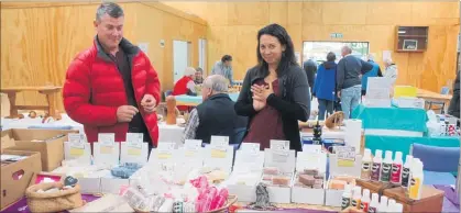  ??  ?? David and Jaz were selling Kokonut Pacific soaps made in the Solomon Islands.