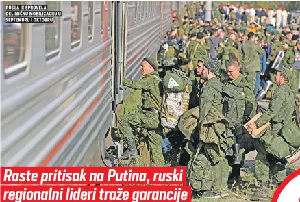  ?? Septembru i oktobru ?? Rusija je sprovela delimičnu mobilizaci­ju u