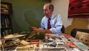  ?? FILE PHOTO ?? Former Ohio Gov. Bob Taft looks through memorabili­a for his grandfathe­r, the late Sen. Robert A. Taft, who tried three times to run for president.