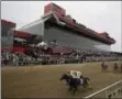  ?? MATT SLOCUM- THE ASSOCIATED PRESS ?? FILE - In this May 20, 2017, file photo, Cloud Computing (2), ridden by Javier Castellano, left, wins 142nd Preakness Stakes horse race at Pimlico race course as Classic Empire (5) with Julien Leparoux aboard takes second, in Baltimore.