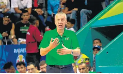  ?? CRISTIAN HERNÁNDEZ / EFE ?? Aleksandar Petrovic, en sus labores como selecciona­dor de Brasil de baloncesto durante un partido.