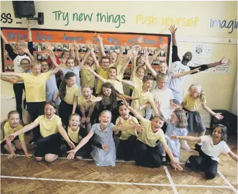  ?? ?? Pupils from Usworth Primary School took part in Artsfix activities.